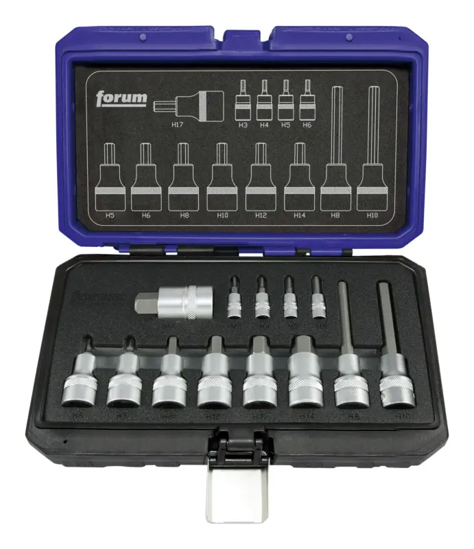 Top-Preis Forum Schraubendreher-Einsatz-Garnitur 1/4+1/2" 13tlg. Innensechsk.