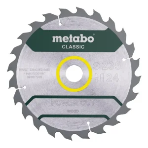 Metabo Kreissägeblatt "power cut wood - classic", 235 x 30 mm, Zähnezahl 24, Wechselzahn 18° im Blister Preiswert