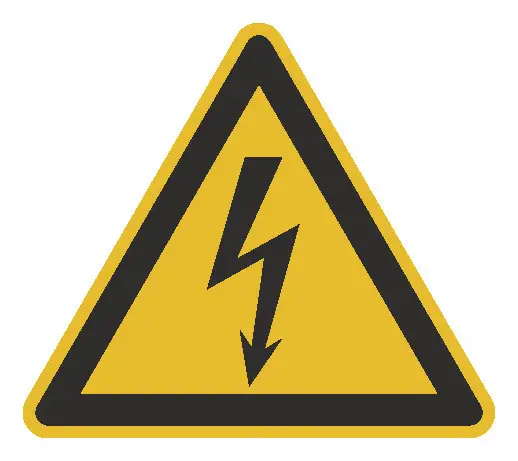Letzte Chance SafetyMarking Warnschild Folie 500 Stück elektrisch Spannung SL 100 mm