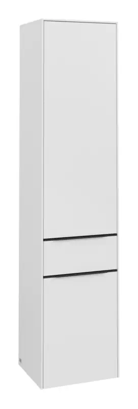 Sichere Zahlung Villeroy & Boch Subway 3.0 Hochschrank 2 Türen 1 Auszug Anschlag links 400 x 346 x 1710 mm - Pure White / Volcano Black