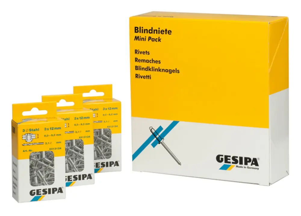 Sonderaktion Gesipa Blindnieten-Mini-Pack Stahl / Stahl 4 x 10 mm