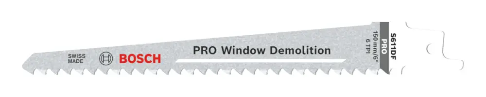 Bosch Pro Window Demolition S611DF Säbelsägeblatt, 1,25 x 19 x 150 mm - 2er-Pack Markenprodukt