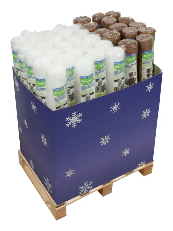 Floraworld Luftpolsterisolierfolie und Kokosschutzmatte Display Neue Kollektion