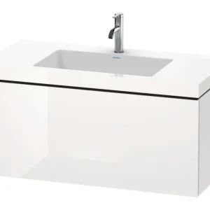 Duravit L-Cube c-bonded Komplett-Set mit 1 Auszug mit Hahnloch ohne Überlauf 1000 x 500 x 480 mm - Graphit Supermatt Saisonangebot