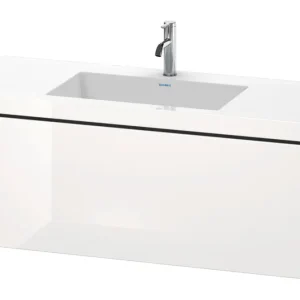 Duravit L-Cube c-bonded Komplett-Set mit 1 Auszug ohne Hahnloch ohne Überlauf 1200 x 500 x 480 mm - Eiche Schwarz Matt Direktkauf
