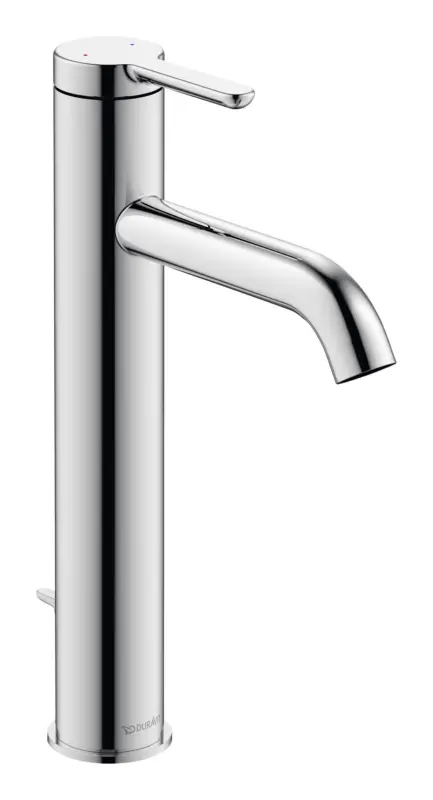 Solange Der Vorrat Reicht Duravit Serie C.1 Einhebel-Waschtischmischer Ausladung 136 mm mit Zugstangen-Ablaufgarnitur - Chrom Hochglanz