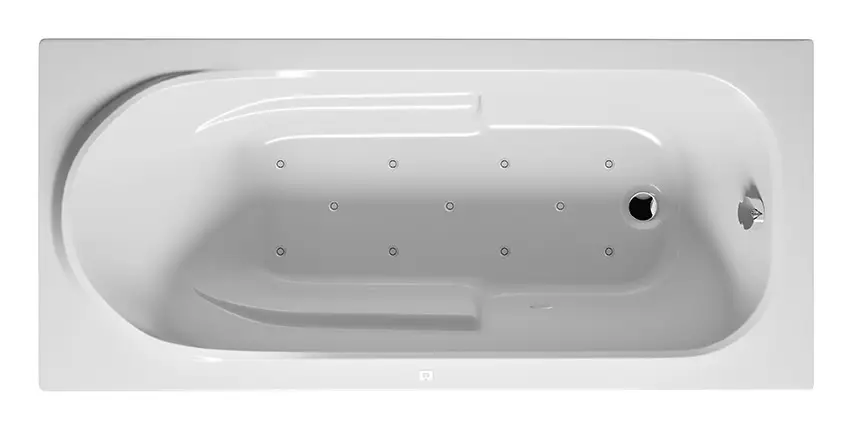 Versand Am Gleichen Tag Riho Columbia Air Rechteck-Whirlpool Technik rechts 1500 x 750 mm - Weiß Glänzend