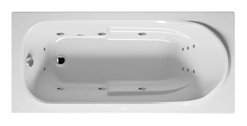 Riho Columbia Flow Rechteck-Whirlpool Technik links 1500 x 750 mm - Weiß Glänzend Neu Im Sortiment