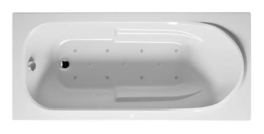 Riho Columbia Air Rechteck-Whirlpool Technik links 1750 x 750 mm - Weiß Glänzend Neu