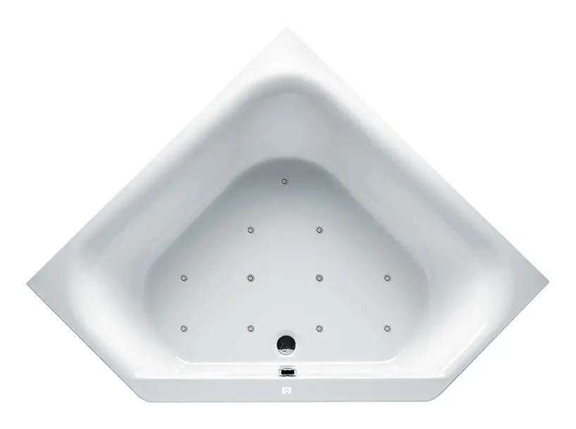 Preis Gesenkt Riho Austin Air Eck-Whirlpool Technik links 1450 x 1450 mm - Weiß Glänzend