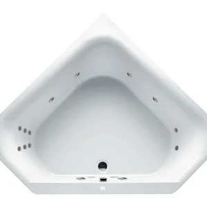 Riho Austin Flow Eck-Whirlpool Technik rechts 1450 x 1450 mm - Weiß Glänzend Echt