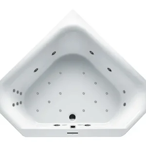 Riho Austin Joy Eck-Whirlpool Technik rechts 1450 x 1450 mm - Weiß Glänzend Knallerangebot