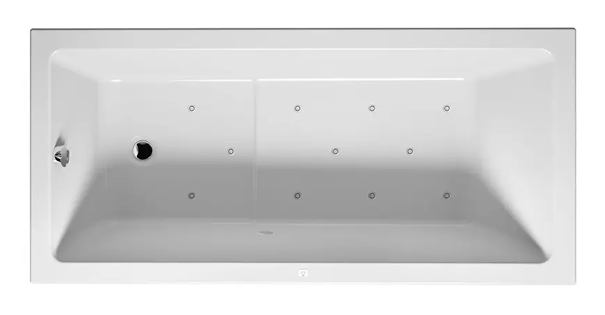 Riho Lusso Plus Air Rechteck-Whirlpool Technik links 1700 x 800 mm - Weiß Glänzend Billig