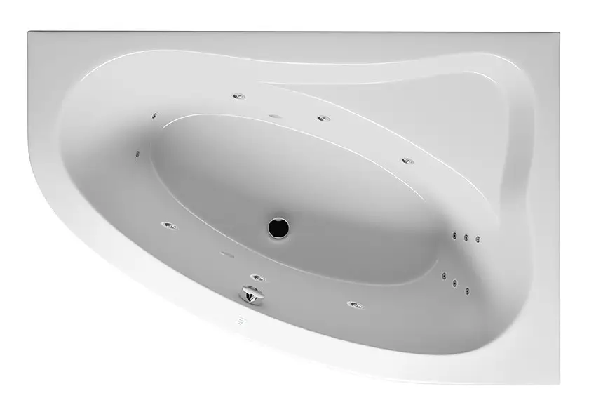 Riho Lyra Flow Raumspar-Whirlpool Technik links 1535 x 1005 mm - Weiß Glänzend Mega-Angebot