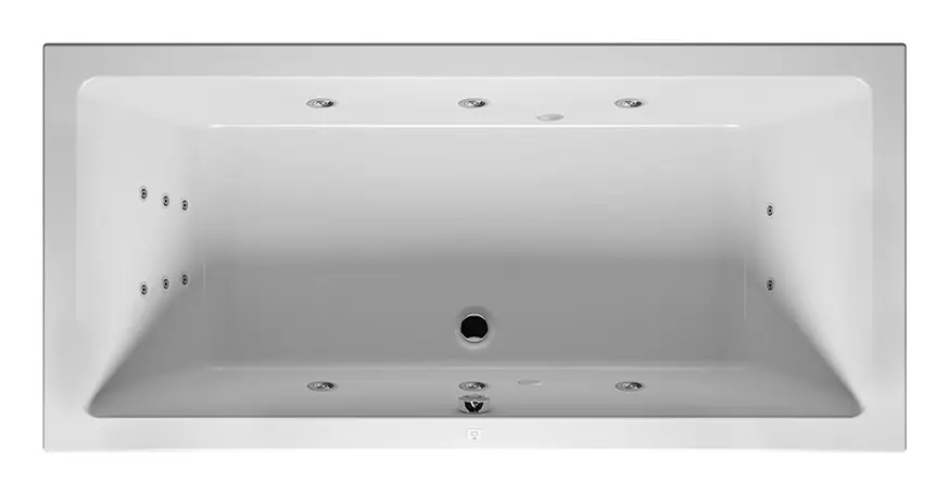 Riho Lusso Flow Rechteck-Whirlpool Technik rechts 1800 x 800 mm - Weiß Glänzend Billig