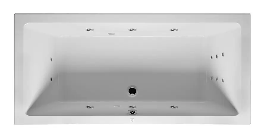 Riho Lusso Flow Rechteck-Whirlpool Technik links 1800 x 800 mm - Weiß Glänzend Top-Seller