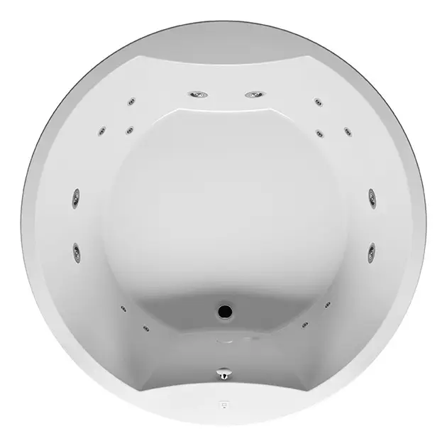 Zertifiziert Riho Colorado Flow Rund-Whirlpool 1800 x 1800 mm - Weiß Glänzend