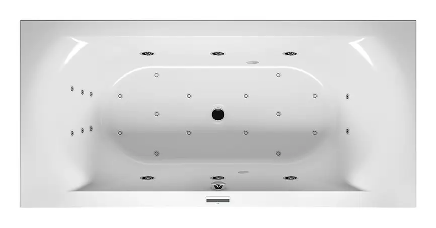 Riho Lima Joy Rechteck-Whirlpool Technik rechts 1500 x 700 mm - Weiß Glänzend Abverkauf