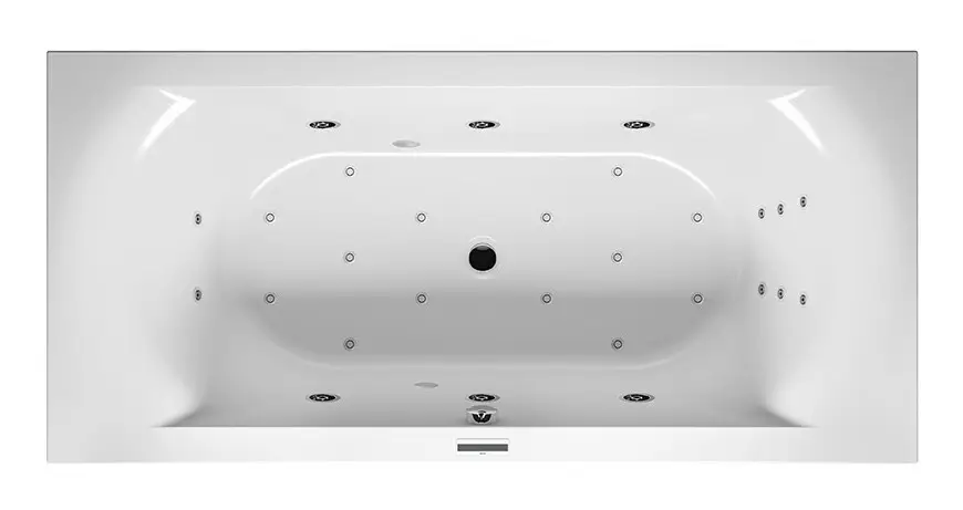 Meistverkauft Riho Lima Joy Rechteck-Whirlpool Technik links 1900 x 900 mm - Weiß Glänzend