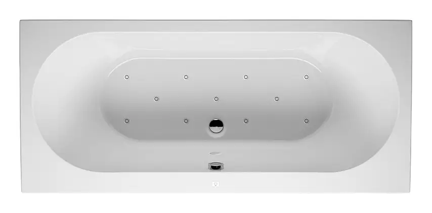 Expressversand Riho Carolina Air Rechteck-Whirlpool Technik links 1800 x 800 mm - Weiß Glänzend