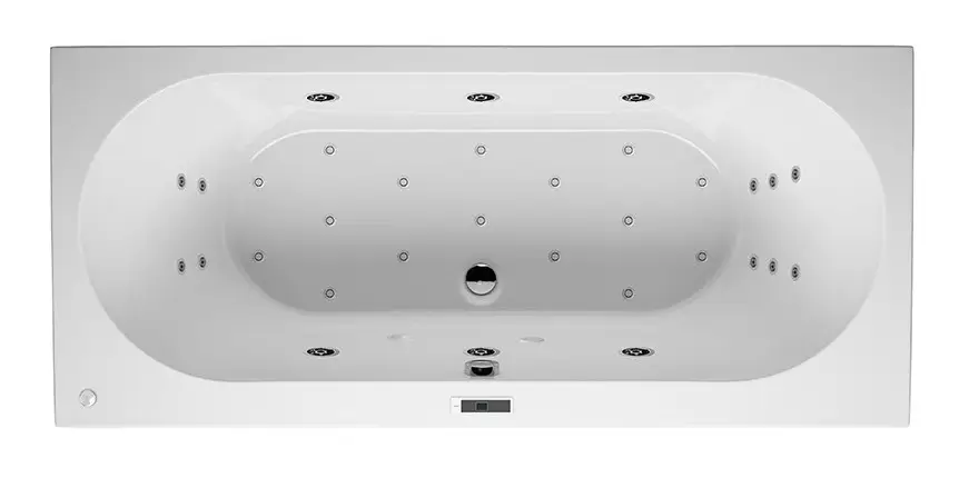 Must-Have Riho Carolina Bliss Rechteck-Whirlpool Technik links 1900 x 800 mm - Weiß Glänzend