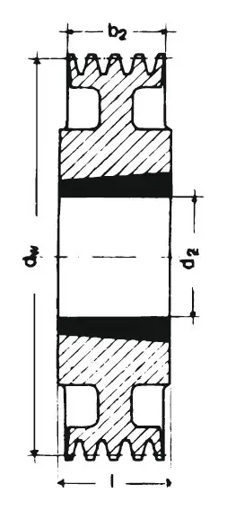 Optibelt Keilrillenscheibe SPB/17, 4-rillig, 315 mm, Taper-Buchse 3535 Top-Angebot