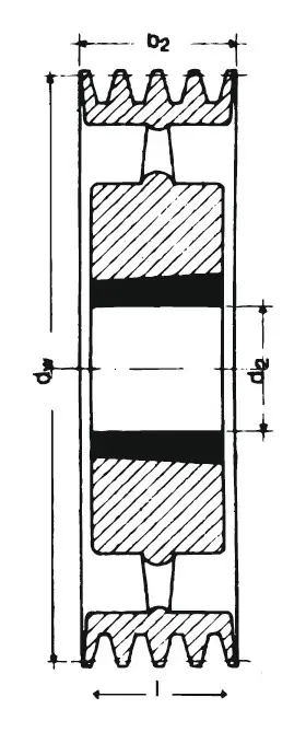 Optibelt Keilrillenscheibe SPB/17, 8-rillig, 710 mm, Taper-Buchse 4545 Top-Seller