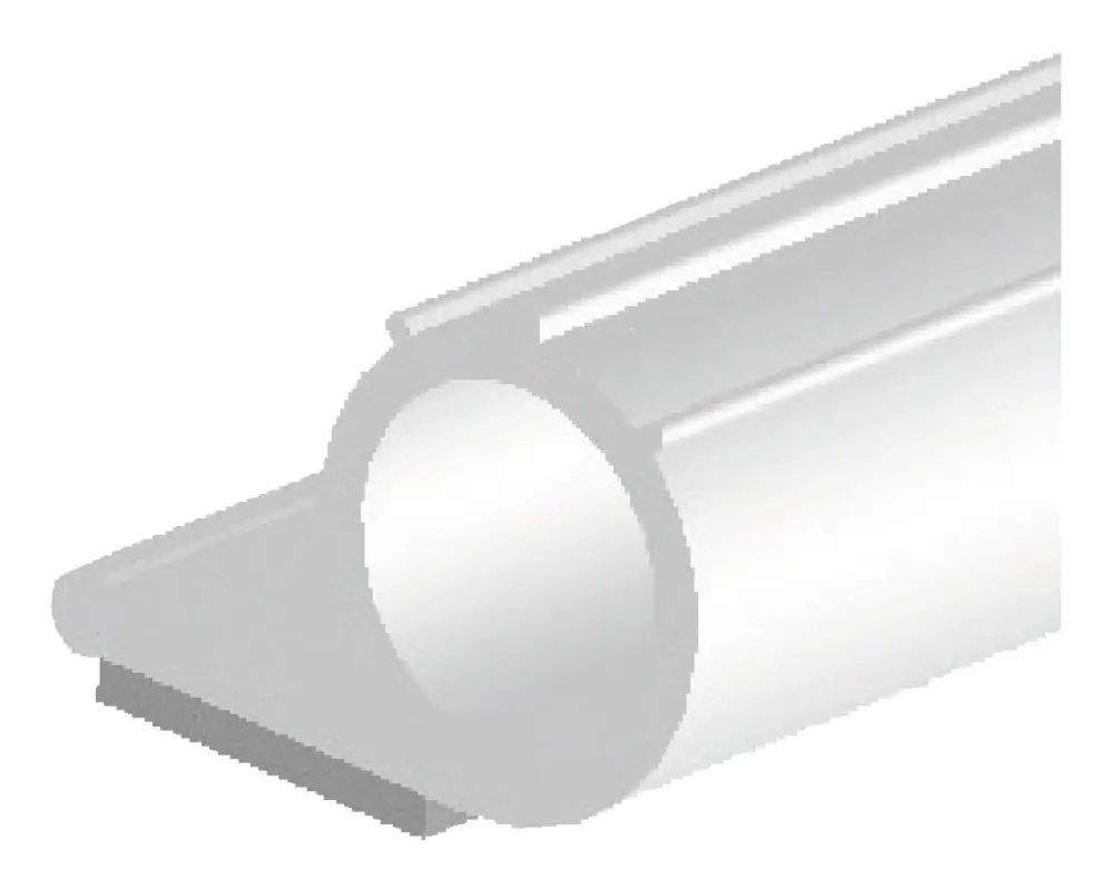 Preisknaller Ellen Silikondichtung Profil 10107 zum antakern weiß, Br9 x H6, L100mtr