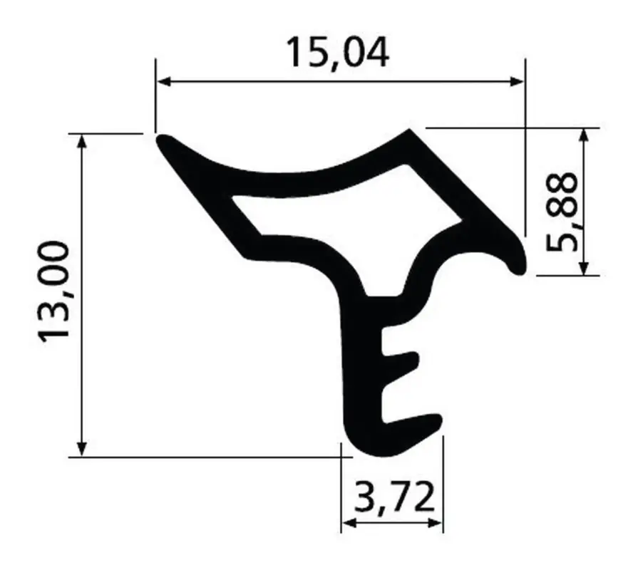 Heißes Angebot Ellen Stahlzargendichtung K2378 W-PVC grau DIY-Programm, L 5mtr(Verpackungseinheit: 5Stück)