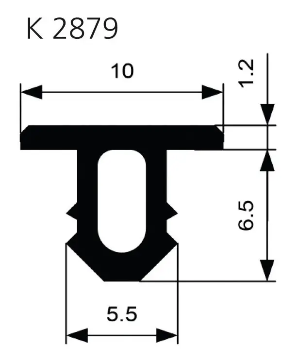 Ellen Treppenprofil K 2879 einfräsen Trapez W-KF schwarz, Br10 x H7,7(Verpackungseinheit: 5Meter) Angebot