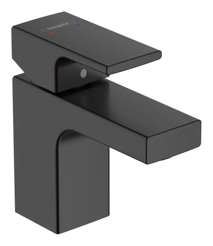 Heißes Angebot Hansgrohe Vernis Shape Einhebel-Waschtischmischer 70 mit Zugstangen-Ablaufgarnitur Ausladung 89 mm - Mattschwarz