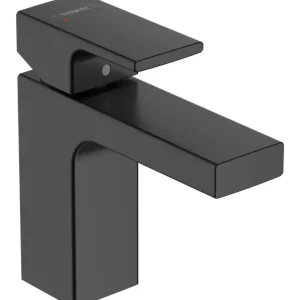 Hansgrohe Vernis Shape Einhebel-Waschtischmischer 100 mit Zugstangen-Ablaufgarnitur Ausladung 110 mm - Mattschwarz Bestseller