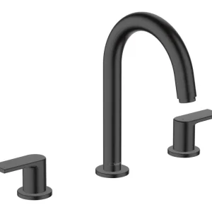 Saisonangebot Hansgrohe Vernis Shape 3-Loch Waschtischarmatur mit Zugstangen-Ablaufgarnitur - Mattschwarz