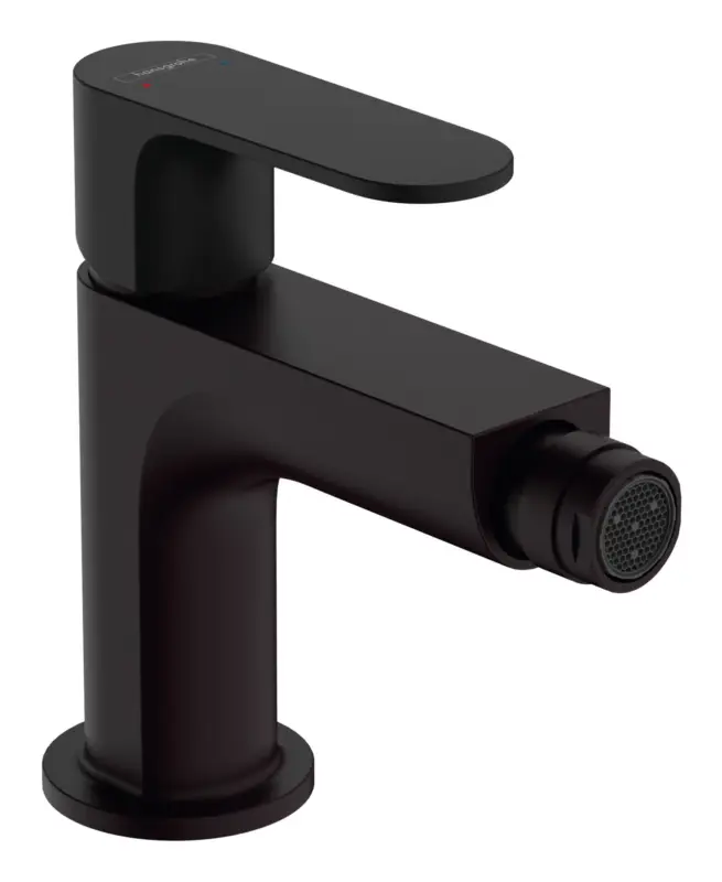 Rabatt Hansgrohe Rebris S Einhebel-Bidetmischer mit Zugstangen-Ablaufgarnitur Ausladung 120 mm - Mattschwarz