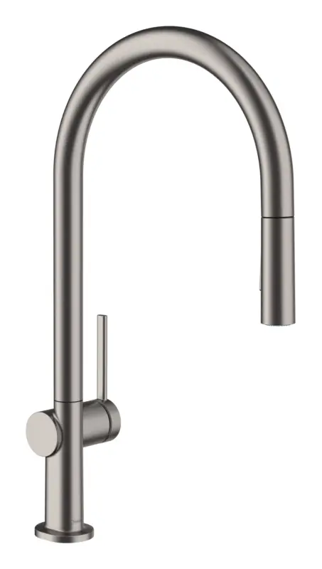 Hansgrohe Talis M54 Einhebel-Küchenmischer 210 2jet mit Ausziehbrause und sBox - Brushed Black Chrome Zertifiziert