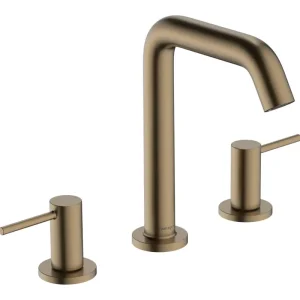Echt Hansgrohe Tecturis S 3-Loch Waschtischarmatur 150 mit Push-Open Ablaufgarnitur - Brushed Bronze