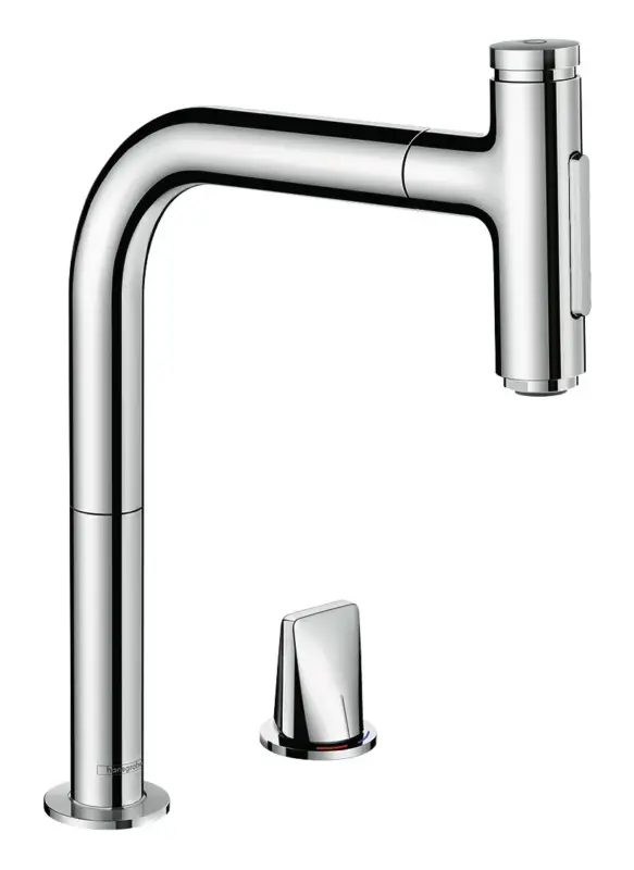 Aktuell Hansgrohe Metris Select M71 Einhebel-Küchenmischer 200 2jet mit Ausziehbrause - Chrom