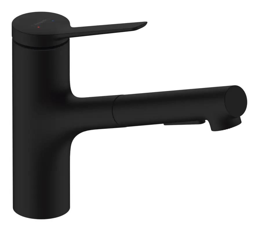 Geprüft Hansgrohe Zesis M33 Einhebel-Küchenmischer 150 2jet mit Ausziehbrause und sBox lite - Mattschwarz