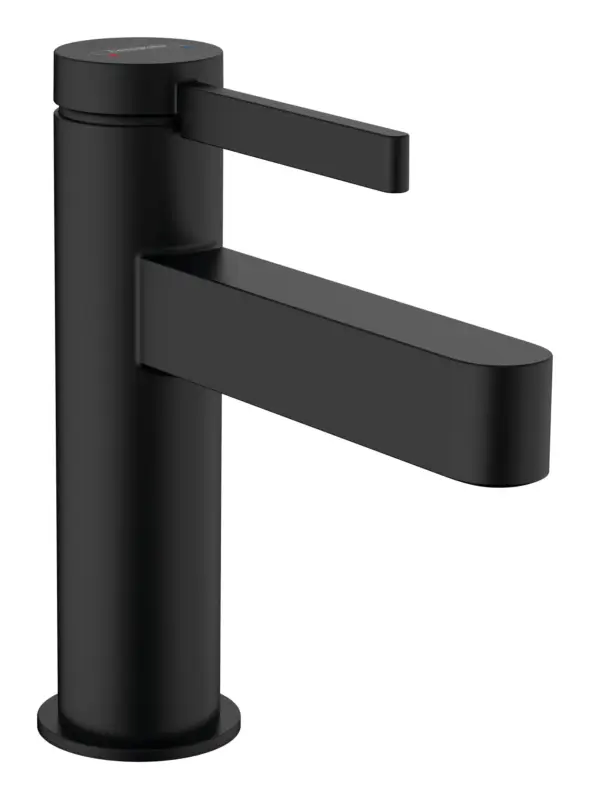 Garantierte Lieferung Hansgrohe Finoris Einhebel-Waschtischmischer 100 mit Push-Open Ablaufgarnitur Ausladung 126 mm - Mattschwarz
