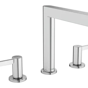 Top-Angebot Hansgrohe Finoris 3-Loch Waschtischarmatur 160 mit Push-Open Ablaufgarnitur - Chrom