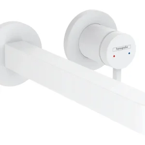 Hansgrohe Finoris 2-Loch Waschtischmischer Unterputz Ausladung 228 mm - Mattweiß Schneller Versand