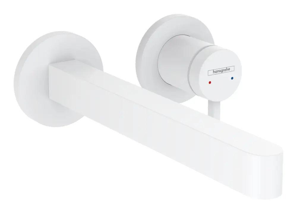 Hansgrohe Finoris 2-Loch Waschtischmischer Unterputz Ausladung 228 mm - Mattweiß Schneller Versand