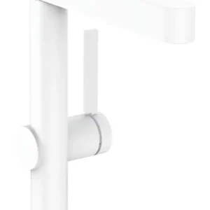 Bestpreis Hansgrohe Finoris Einhebel-Waschtischmischer 230 mit Push-Open Ablaufgarnitur Ausladung 178 mm - Mattweiß