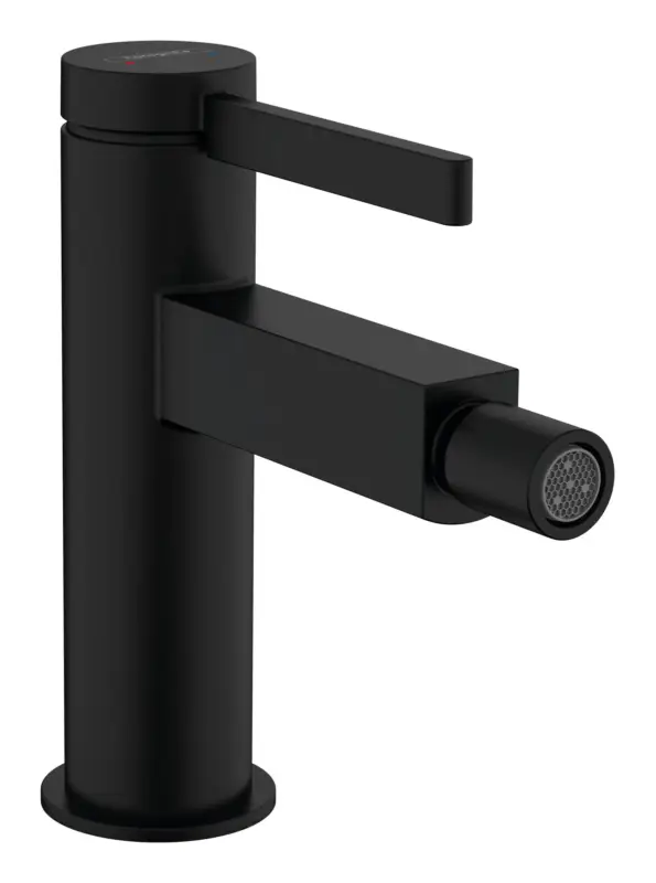 Hansgrohe Finoris Einhebel-Bidetmischer mit Push-Open Ablaufgarnitur Ausladung 129 mm - Mattschwarz Sichere Zahlung
