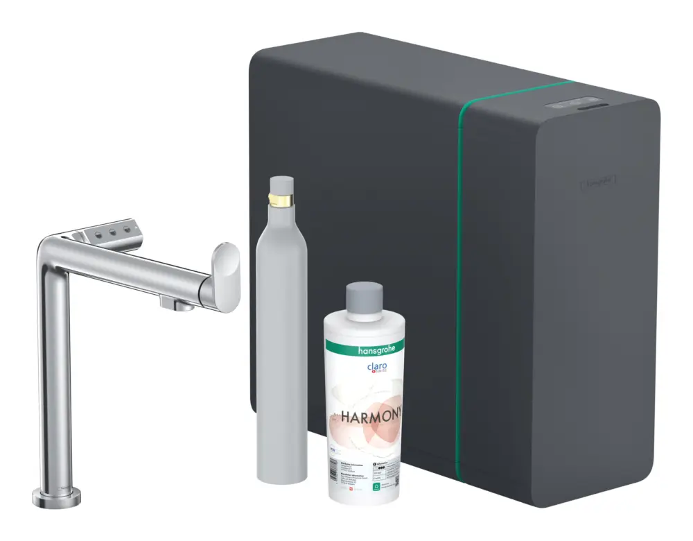 Begrenztes Angebot Hansgrohe Aqittura M91 SodaSystem 240 Starterset - Chrom