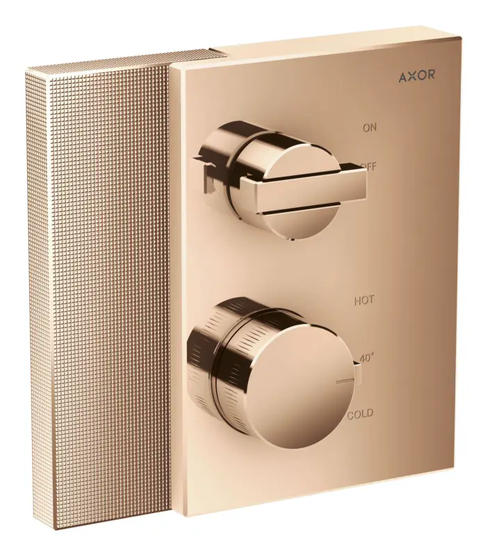 Axor Edge Thermostat mit Absperrventil Unterputz - Polished Red Gold (Diamantschliff) Ausverkauf