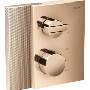 Heißes Angebot Axor Edge Thermostat mit Absperr- und Umstellventil Unterputz - Polished Red Gold (Diamantschliff)
