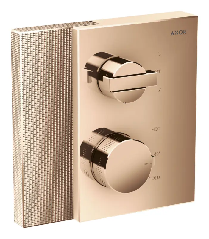 Heißes Angebot Axor Edge Thermostat mit Absperr- und Umstellventil Unterputz - Polished Red Gold (Diamantschliff)