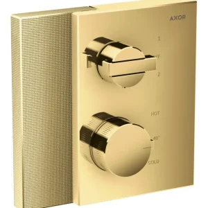 Angebot Axor Edge Thermostat mit Absperr- und Umstellventil Unterputz - Polished Gold Optic (Diamantschliff)