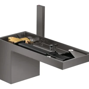 Wochenendangebot Axor MyEdition Einhebel-Waschtischmischer 70 ohne Platte mit Push-Open Ablaufgarnitur - Brushed Black Chrome